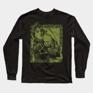 "A WOMANS WORK" (OLIVE) Long Sleeve T-Shirt